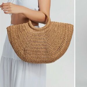 Stylish Destination Straw Tote Bag